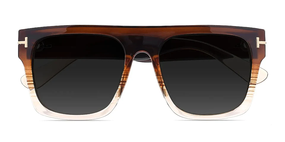 Fang brown champagne   Plastic  Sunglasses
