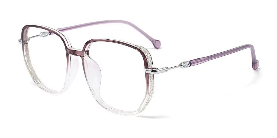 Gerda purple clear   Plastic  Eyeglasses