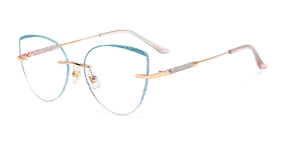 Glamour gradient blue   Metal  Eyeglasses