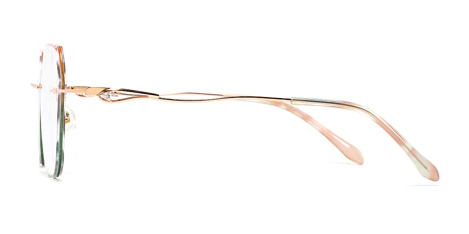 Kila pink green   Metal  Eyeglasses