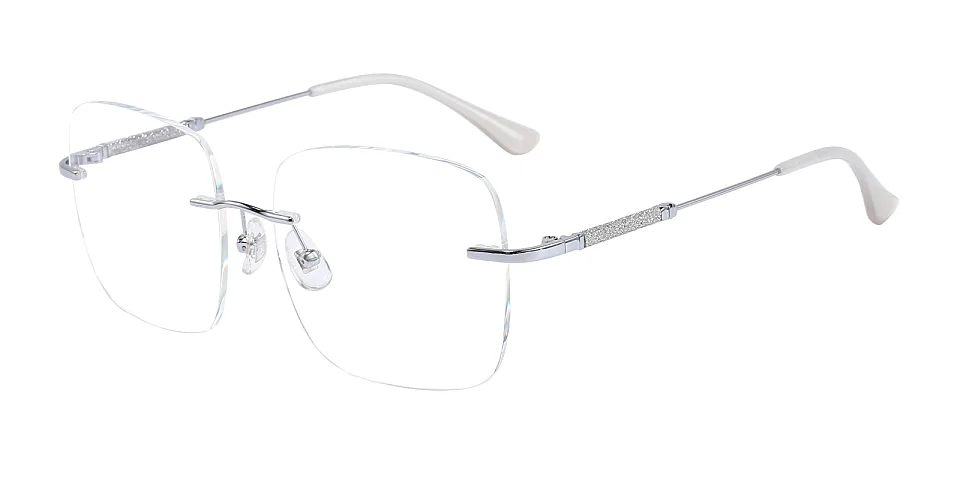 Pure silver   Metal  Eyeglasses