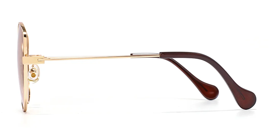 Joey gold brown   Metal  Sunglasses