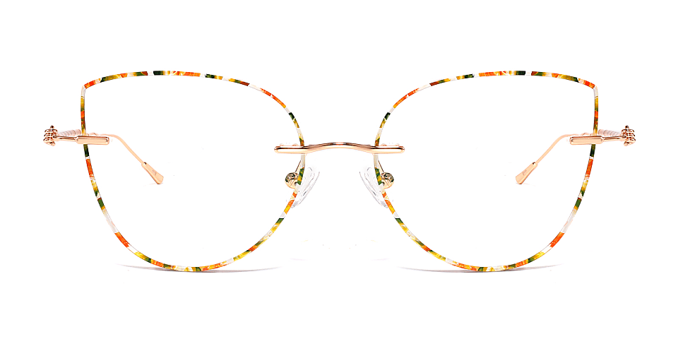 Chaya yellow floral   Metal  Eyeglasses