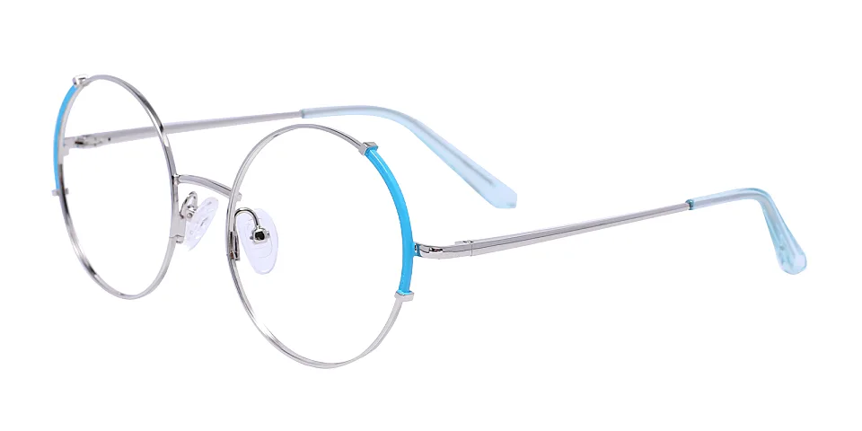 Kalloo blue silver   Metal  Eyeglasses