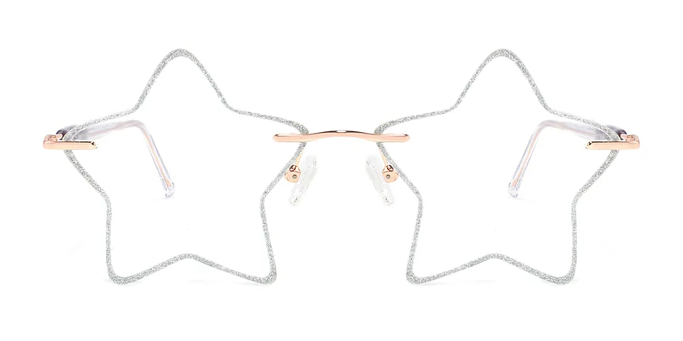 5 Stars silver   Metal  Eyeglasses
