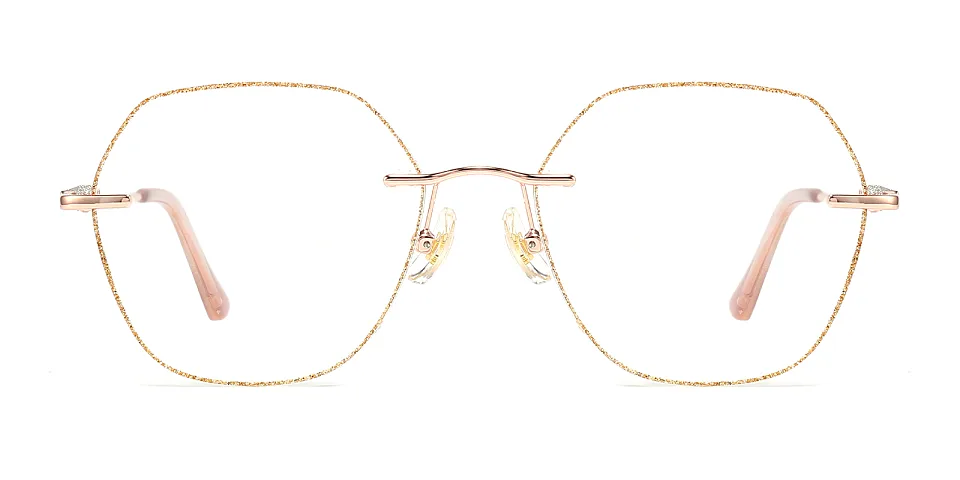 Gem gold champagne   Metal  Eyeglasses