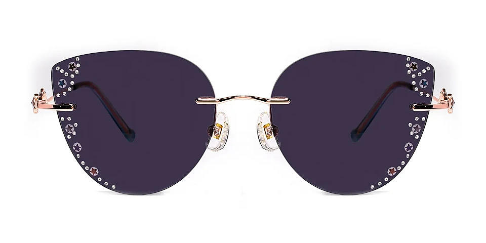 Twinkling star rose gold   Metal  Sunglasses