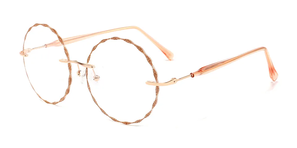 Claudia rose gold   Metal  Eyeglasses