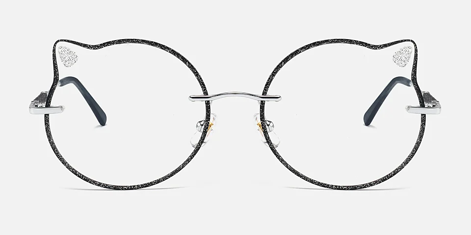 Meow black   Metal  Eyeglasses