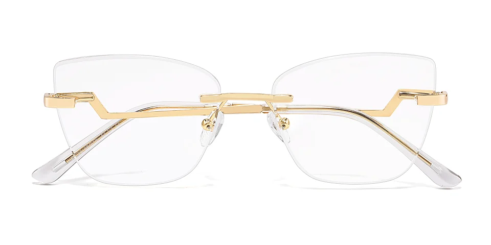 Pixie gold clear   Metal  Eyeglasses