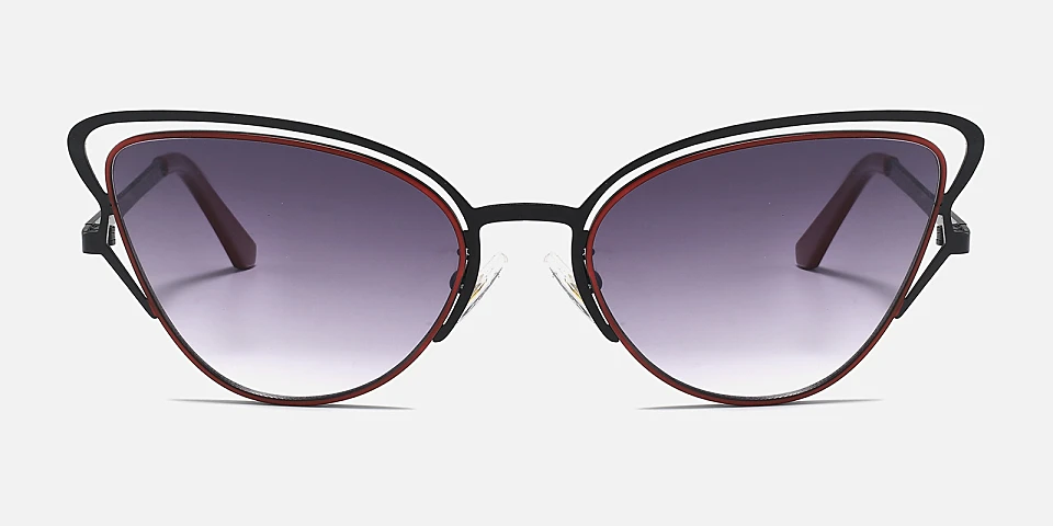 Coralie black red   Metal  Sunglasses