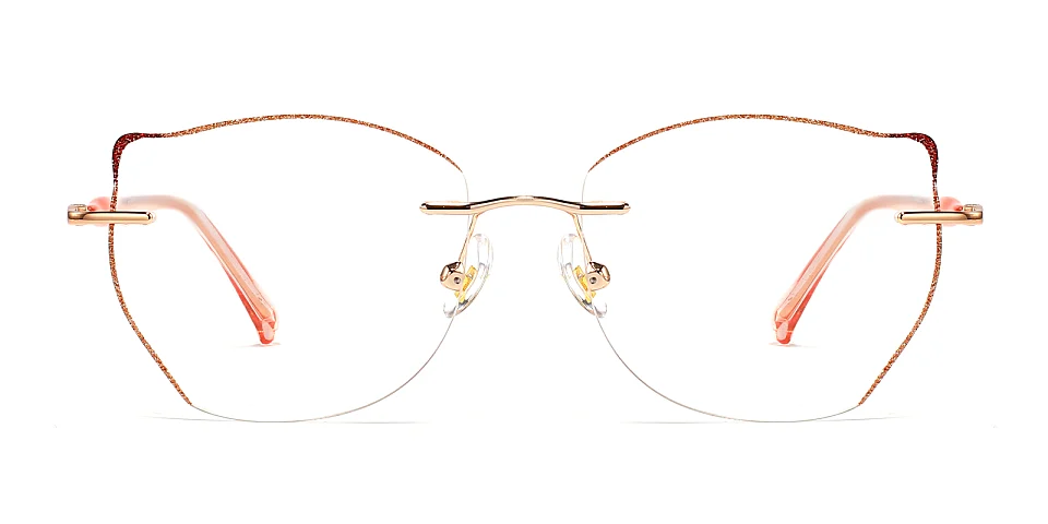 Cat rose gold   Metal  Eyeglasses