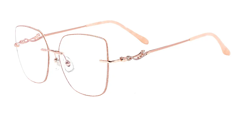 Winky rose gold pink   Metal  Eyeglasses