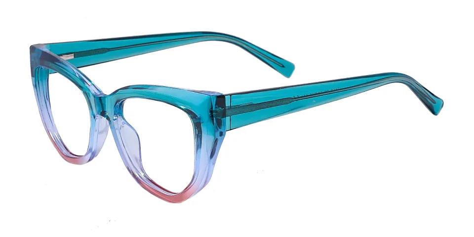 Lucia teal pink   Plastic  Eyeglasses