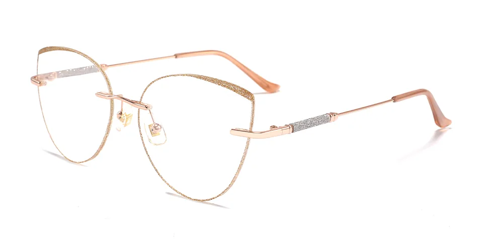 Glamour gold   Metal  Eyeglasses