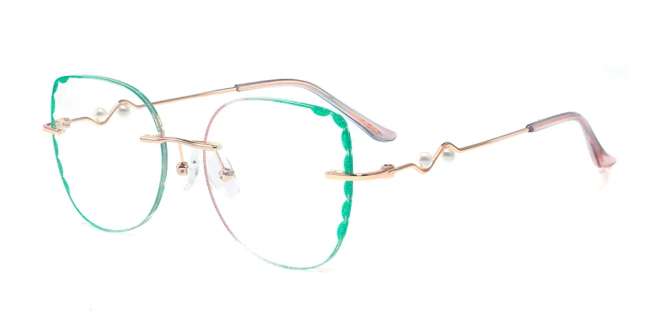 Elvira green pink   Metal  Eyeglasses