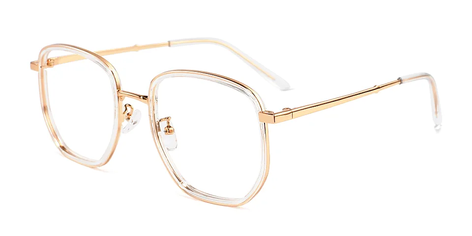 Clady clear rose gold   Plastic  Eyeglasses