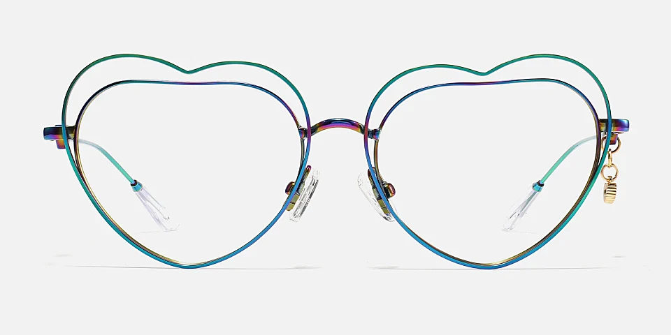 Heart multicolor   Metal  Eyeglasses
