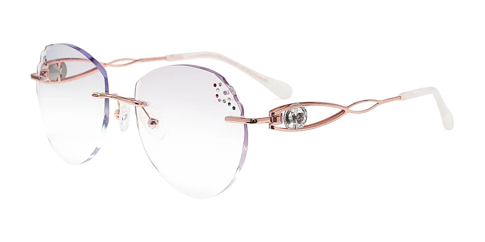 Julianne rose gold   Metal  Sunglasses