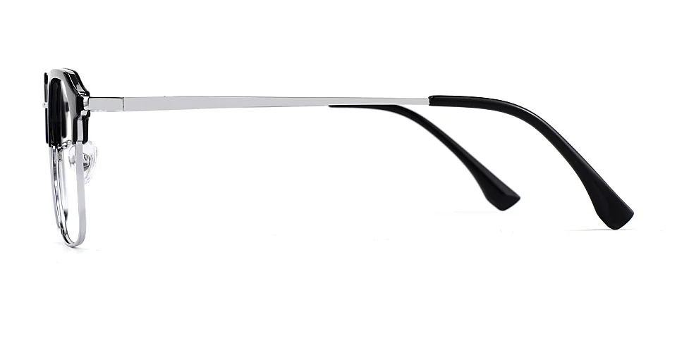 Calvin black silver   Metal  Eyeglasses