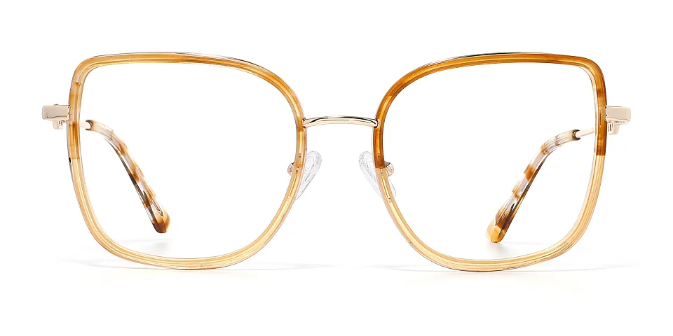Alyssa yellow   Plastic  Eyeglasses