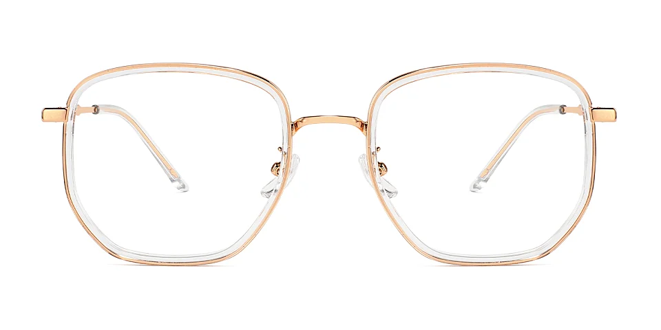 Clady clear rose gold   Plastic  Eyeglasses
