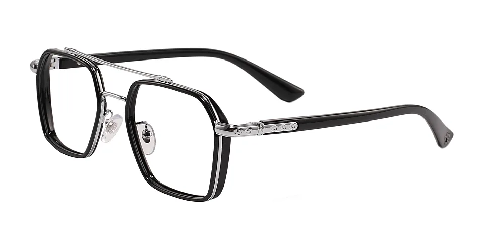 Miano black silver   Plastic  Eyeglasses