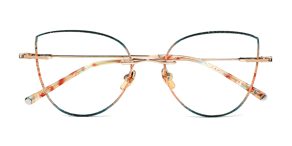 Jolene blue floral   Titanium  Eyeglasses