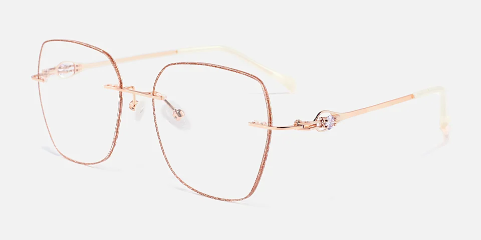 Charm rose gold   Metal  Eyeglasses