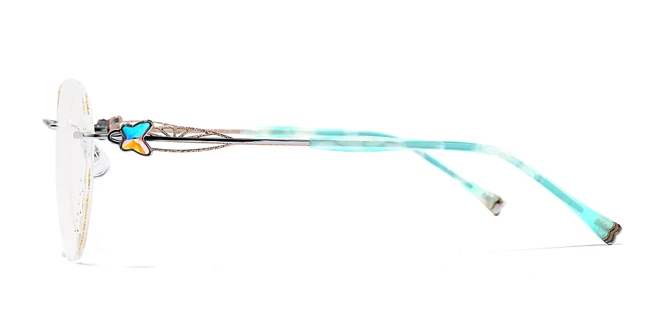 Ligeia silver gold   Metal  Eyeglasses