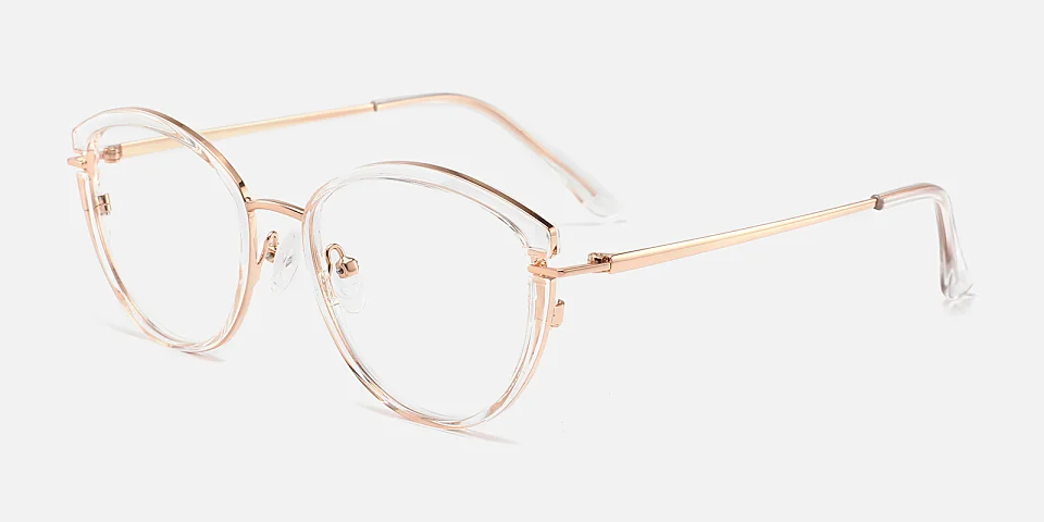 Saga clear rose gold   Plastic  Eyeglasses