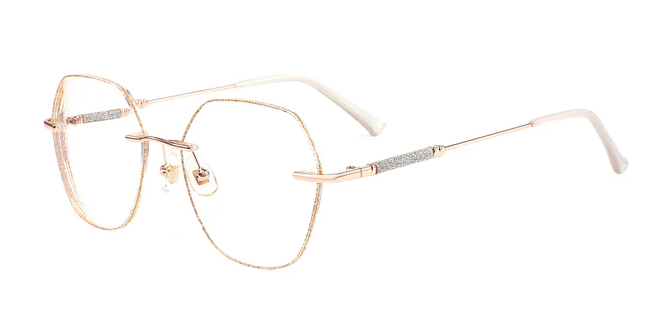 Gem rose gold gold   Metal  Eyeglasses