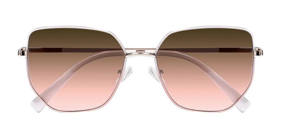 Tinny white pink   Metal  Sunglasses