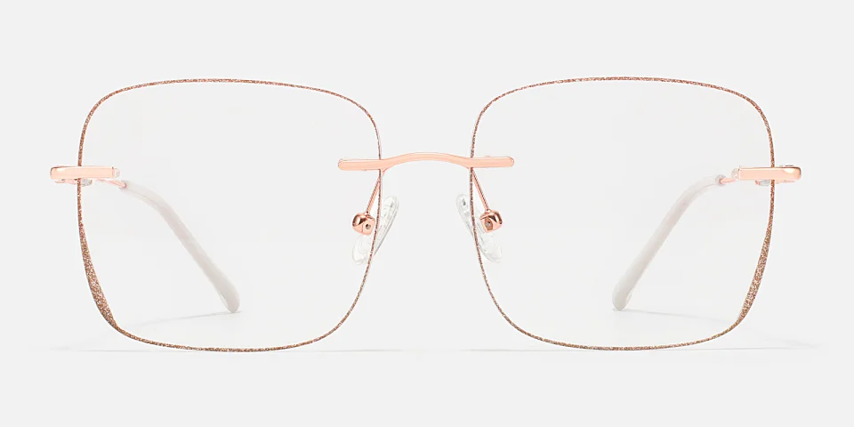 Sparkle rose gold   Metal  Eyeglasses