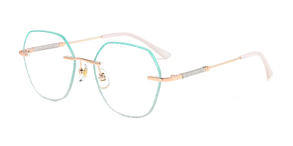 Gem gradient green   Metal  Eyeglasses