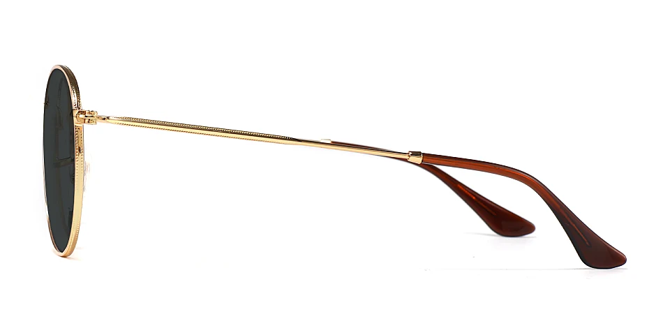 Joslyn gold brown   Metal  Sunglasses