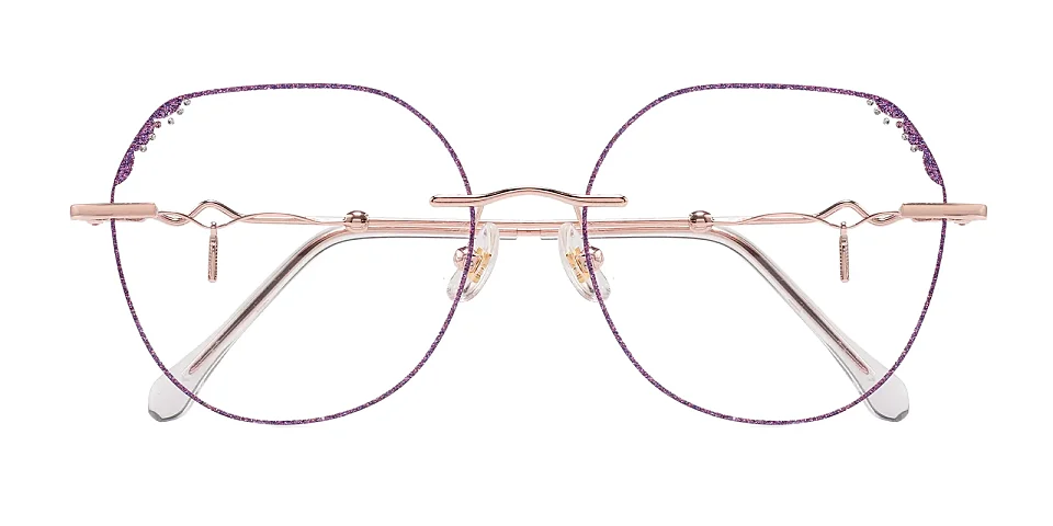 Anneli rose gold purple   Metal  Eyeglasses