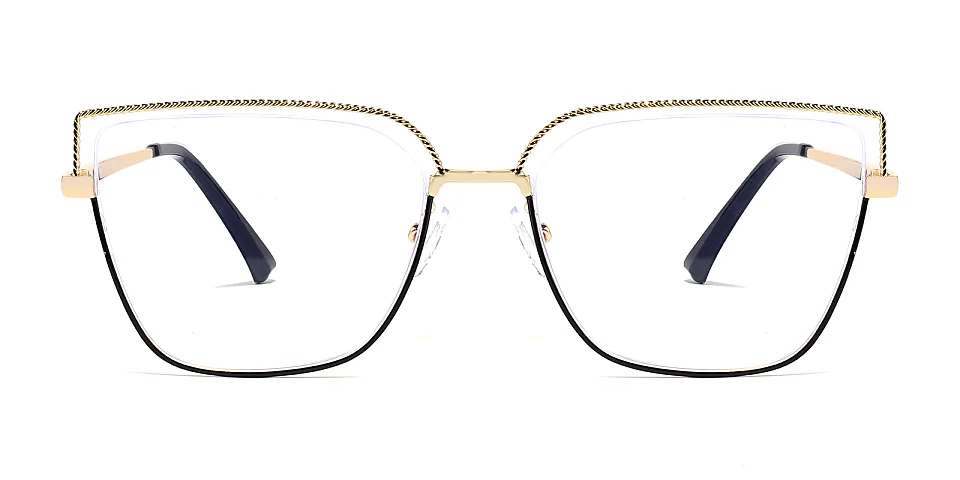 Loes black gold   Metal  Eyeglasses