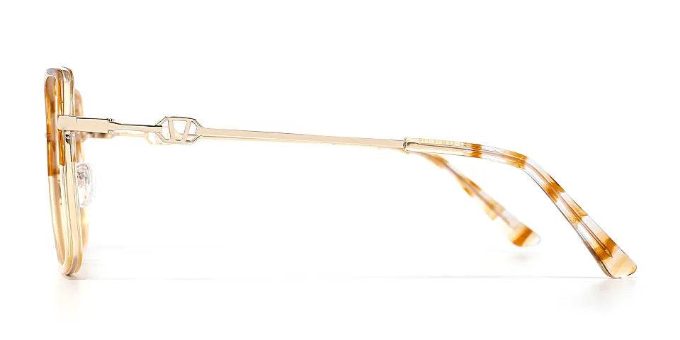 Alyssa yellow   Plastic  Eyeglasses