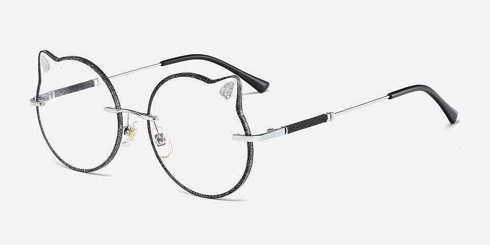 Meow black   Metal  Eyeglasses