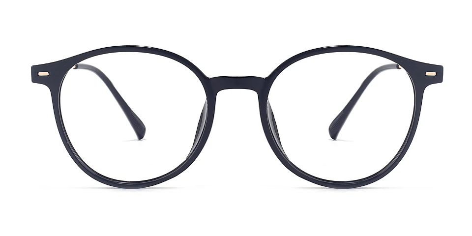 Jett black   Plastic  Eyeglasses