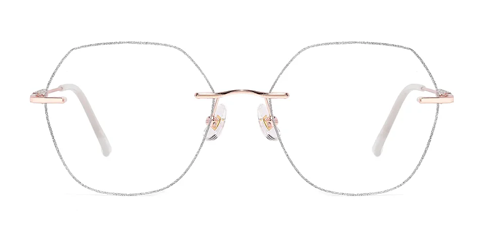 Gem rose gold silver   Metal  Eyeglasses