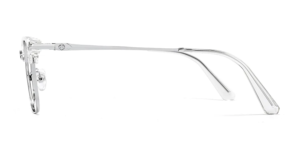 Emeka clear silver   Metal  Eyeglasses