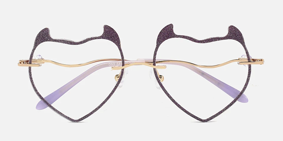 Deer purple   Metal  Eyeglasses