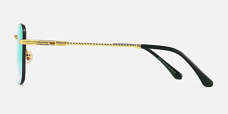 Saskia mirrored green   Metal  Sunglasses