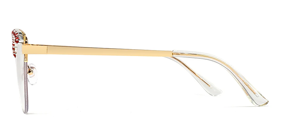 Morning red diamond   Metal  Eyeglasses