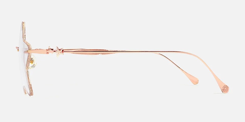 5 Stars rose gold   Metal  Eyeglasses