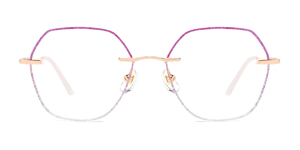 Gem purple silver   Metal  Eyeglasses