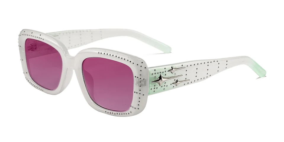 Amina white   Plastic  Sunglasses
