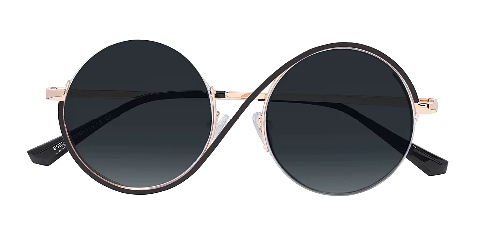 Anne black   Metal  Sunglasses